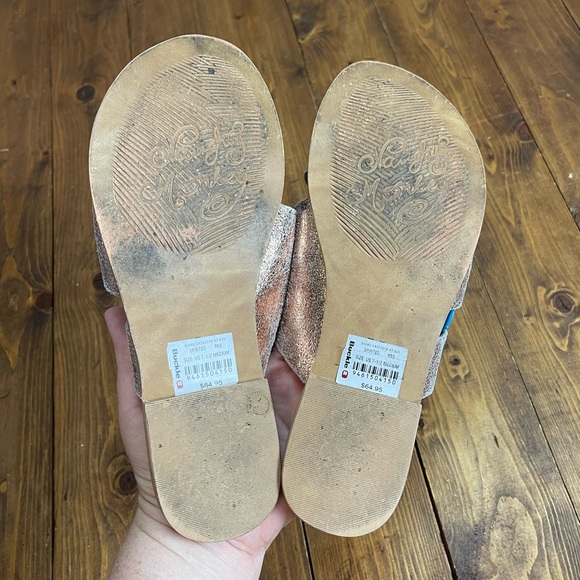 Naughty monkey size 7.5 spirited sandals metallic rose gold - Picture 7 of 10